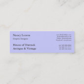 Damask Wildbloemen, MADAM VALESKA in Paars Mini Visitekaartje (Achterkant)