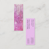 Damask Wildbloemen, MADAM VALESKA in Roze Mini Visitekaartje (Voorkant / Achterkant)