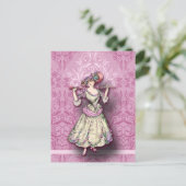 Damask Wildbloemen, MARIE ROSETTE Briefkaart (Staand voorkant)