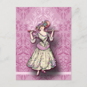 Damask Wildbloemen, MARIE ROSETTE Briefkaart