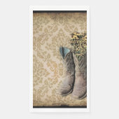 Damask wilde bloem westerse cowboylaarzen servet (Voorkant)