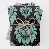 Damask Wrapping Paper Flat Sheet Set of 3 (In situ)