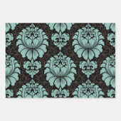 Damask Wrapping Paper Flat Sheet Set of 3 (Voorkant)