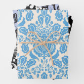 Damask Wrapping Paper Flat Sheet Set of 3 (In situ)