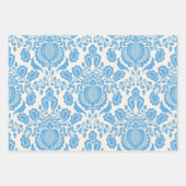 Damask Wrapping Paper Flat Sheet Set of 3 (Voorkant)