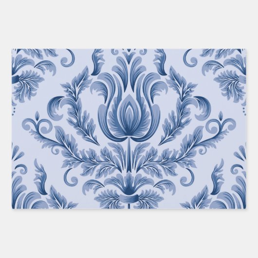 Damask Wrapping Paper Flat Sheet Set of 3 patterns (Voorkant 3)