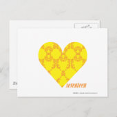 Damask Yellow-Oranje 4 Briefkaart (Voorkant / Achterkant)