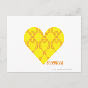 Damask Yellow-Oranje 4 Briefkaart