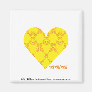 Damask Yellow-Oranje 4 Magneet
