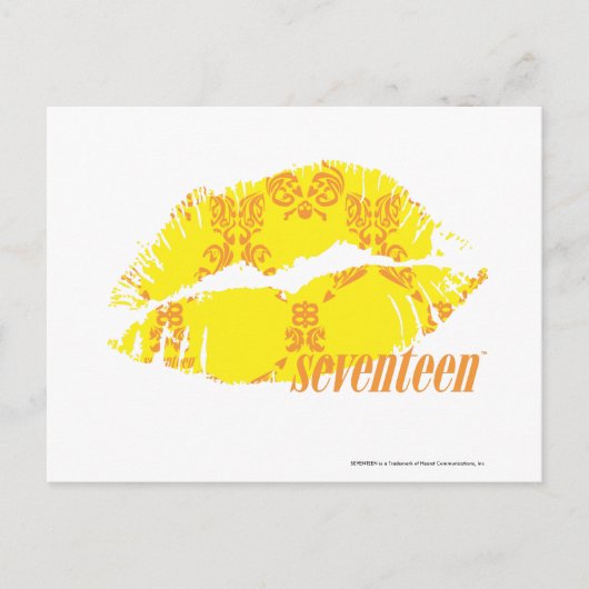 Damask Yellow-Oranje Briefkaart (Voorkant)