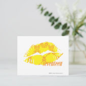 Damask Yellow-Oranje Briefkaart (Staand voorkant)