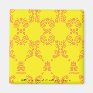 Damask Yellow-Oranje Magneet