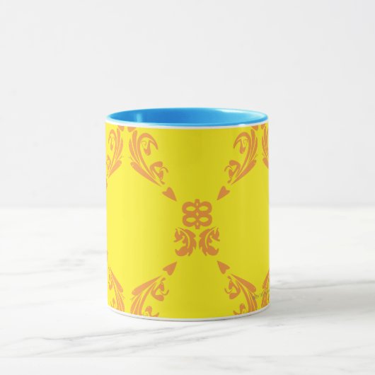 Damask Yellow-Oranje Mok (Midden)
