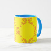 Damask Yellow-Oranje Mok (Voorkant rechts)