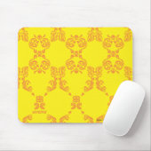 Damask Yellow-Oranje Muismat (Met muis)
