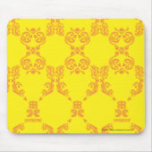 Damask Yellow-Oranje Muismat (Voorkant)