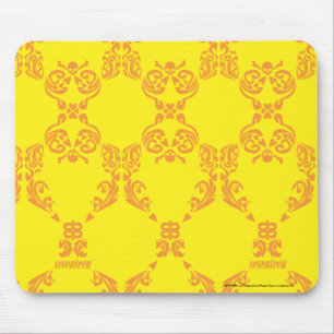 Damask Yellow-Oranje Muismat