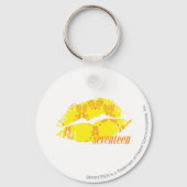 Damask Yellow-Oranje Sleutelhanger (Voorkant)