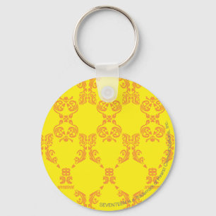 Damask Yellow-Oranje Sleutelhanger