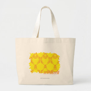 Damask Yellow-Sinaasappel 2 Grote Tote Bag