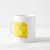 Damask Yellow-Sinaasappel 2 Koffiemok (Voorkant links)