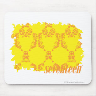 Damask Yellow-Sinaasappel 2 Muismat