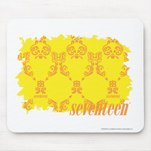 Damask Yellow-Sinaasappel 2 Muismat (Voorkant)