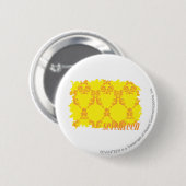 Damask Yellow-Sinaasappel 2 Ronde Button 5,7 Cm (Voorkant /achterkant)