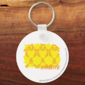 Damask Yellow-Sinaasappel 2 Sleutelhanger (Voorkant)