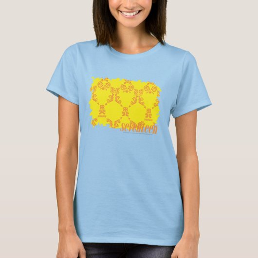 Damask Yellow-Sinaasappel 2 T-shirt (Voorkant)