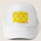 Damask Yellow-Sinaasappel 2 Trucker Pet (Voorkant)