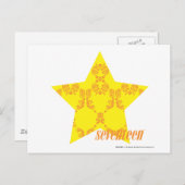 Damask Yellow-Sinaasappel 3 Briefkaart (Voorkant / Achterkant)