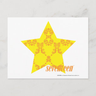 Damask Yellow-Sinaasappel 3 Briefkaart
