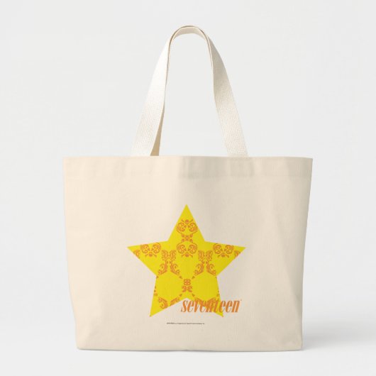 Damask Yellow-Sinaasappel 3 Grote Tote Bag (Voorkant)