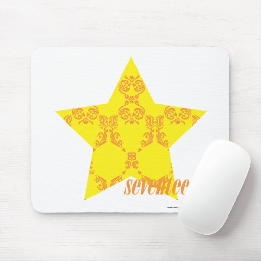 Damask Yellow-Sinaasappel 3 Muismat (Met muis)