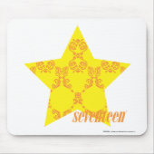 Damask Yellow-Sinaasappel 3 Muismat (Voorkant)