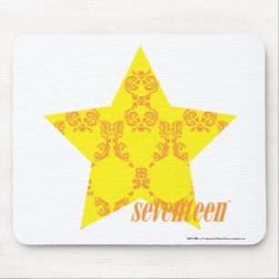 Damask Yellow-Sinaasappel 3 Muismat