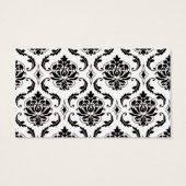 Damask Yellow Wedding Free Drink Coupon Card Visitekaartjes (Achterkant)