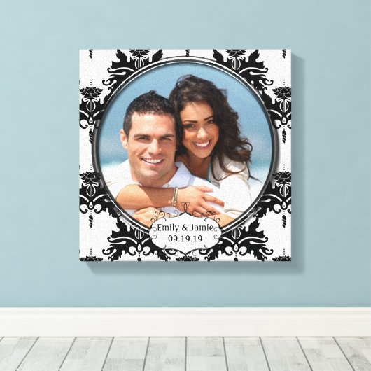 Damask Your Photo Wrapped Canvas (Insitu (Houten vloer))