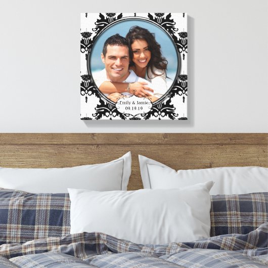 Damask Your Photo Wrapped Canvas (Insitu (Slaapkamer))