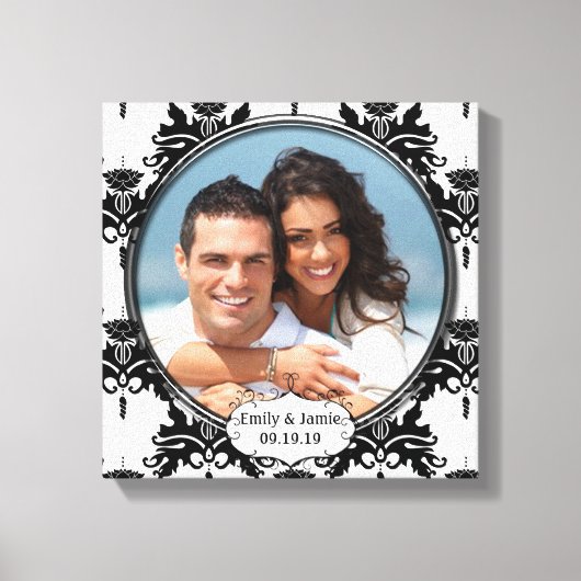Damask Your Photo Wrapped Canvas (Voorkant)