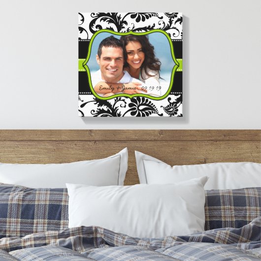 Damask Your Photo Wrapped Canvas (Insitu (Slaapkamer))