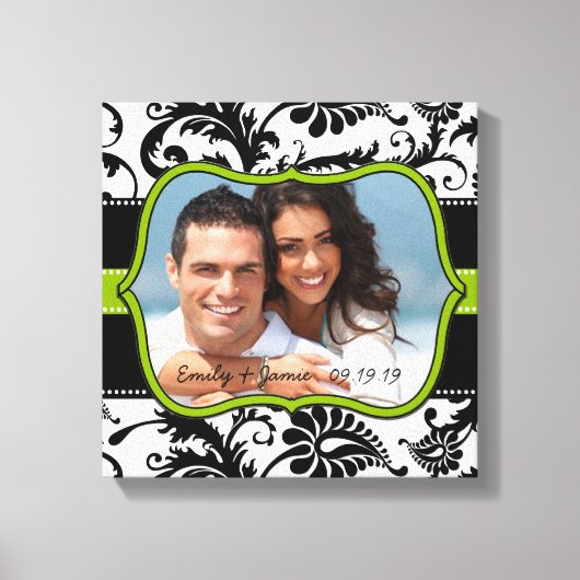Damask Your Photo Wrapped Canvas (Voorkant)