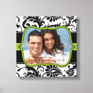 Damask Your Photo Wrapped Canvas Afdruk