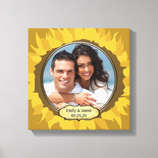 Damask Your Photo Wrapped Canvas Afdruk (Voorkant)