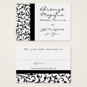 Damask Zakelijke Cadeaubon Kaart (Voorkant /achterkant)