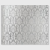 Damask Zilveren Grijs Royal Metallic Elegant Bruil Cadeaupapier (Vlak)