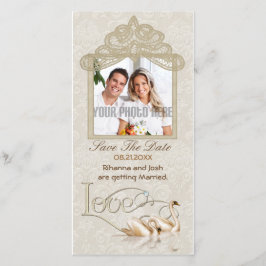 Damask Zwaan Elegantie - Bewaar de datum Save The Date