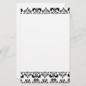 DAMASK, zwart en wit Briefpapier (Voorkant / Achterkant)