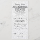 damask zwart Trouwprogramma Programmakaart (Achterkant)